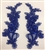 APL-BED-108-ROYALBLUE-PAIR. Beaded Applique - Royal Blue- 9 x 3 Inch - A Pair