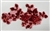 APL-BED-124-DEEPRED-3D. Beaded Applique - 3D on Net. - Deep Red with Sequins - 11" x 6"
