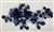 APL-BED-124-NAVY-3D. Beaded Applique - 3D on Net. - Navy with Sequins and Crystals - 11" x 6"
