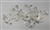 APL-BED-124-WHITE-3D. Beaded Applique - 3D on Net. - White with Sequins - 11" x 6"