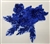 APL-BED-125-ROYALBLUE-3D. Beaded Applique - 3D on Net. - Royal Blue with Sequins - 11" x 11" - Each $5