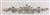 BKL-RHS-016-GOLD. Clear Crystals on Gold Metal Applique / Buckle - 6 X 1 Inches