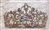 CWN-102-ROSEGOLD-AB. WHOLESALE CROWN, AB CRYSTALS ON ROSE-GOLD METAL