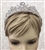 CWN-105-SILVER-CRYSTAL. WHOLESALE CROWN, CLEAR CRYSTALS ON SILVER METAL