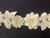 LNS-BBE-190-GOLD.  BRIDAL BEADED LACE - METALIC CAMEL- 1.5 INCH WIDE