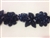 LNS-BBE-190-NAVY.  BRIDAL BEADED LACE - NAVY- 1.5 INCH WIDE