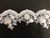 LNS-BBE-197-WHITE.  BRIDAL BEADED TRIM - WHITE- 3.5 INCH WIDE TULLE