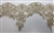 LNS-BBE-209-NO-BEADS-GOLD. BRIDAL EMBROIDERED LACE - 6 " WIDE - WITHOUT BEADS
