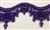 LNS-BBE-223-PURPLE. Bridal Lace with Exquisite Embroideries and Silver Pearls - Purple - 4 Inch Wide