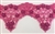 LNS-BBE-228-FUCHSIA. Fuchsia Bridal Lace with Exquisite Embroideries, Fuchsia Pearls and Raised Flowers - 5 Inch Wide