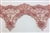 LNS-BBE-228-PEACH. Peach Bridal Lace with Exquisite Embroideries, Peach Pearls and Raised Flowers - 5 Inch Wide