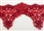 LNS-BBE-228-RED. Red Bridal Lace with Exquisite Embroideries and Red Pearls and Raised Flowers - 5 Inch Wide