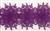 LNS-BBE-252-PURPLE. Purple Bridal Lace with Multi-Layer Raised Flowers - 5 Inch Wide