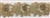 LNS-BBE-263-GOLD.  Gold Bridal Lace with 3-Dimensional Rosettes - 2 Inch Wide - Sold By the Yard