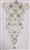 RHS-APL-003-SILVER.  Sew-On Clear Crystal Rhinestones and Pearls Applique with Embroidery-  21 X 12 Inches