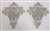 RHS-APL-004-SILVER.  Sew-On Clear Crystal Rhinestone Applique -  8 x 9 Inches - Each Sold Separately