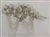 RHS-APL-011-SILVER. Sew-On Clear Crystal Rhinestone Applique - With Pearls, Silver Beads and Clear Crystals - 12 x 12 Inches.