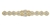 RHS-APL-838-GOLD.  Sew-On Glue-On Clear Crystal Rhinestone Applique - Gold Beads - 13 X 2 Inches