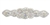 RHS-APL-856-AB.  Hot Fix / Sew-On AB Crystal Rhinestone Applique - Silver Beads - 8 X 2 Inches
