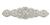 RHS-APL-856-SILVER.  Hot Fix / Sew-On Clear Crystal Rhinestone Applique - Silver Beads - 8 X 2 Inches