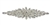 RHS-APL-M106-SILVER.  Glue-On / Sew-On Clear Crystal Rhinestone Applique - Silver Metal Backing - 2.75 inch X 8.5 Inch