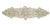 RHS-APL-M107-GOLD.  Glue-On / Sew-On Clear Crystal Rhinestone Applique - Gold Metal Backing - 2.75 inch X 9 Inch