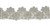 RHS-TRM-1274-SILVER.  CRYSTAL RHINESTONE TRIM - 2 INCHES WIDE - REPEAT LENGTH 2 INCHES