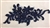 APL-BED-115-NAVY.  Beaded Applique with Rhinestone and Sequin on Net.  - Navy - 16" x 7"