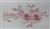 APL-BED-124-PINK-3D. Beaded Applique - 3D on Net. - Pink with AB Sequins - 11" x 6"