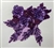 APL-BED-125-PURPLE-3D. Beaded Applique - 3D on Net. - Purple with Sequins - 11" x 11" - Each $5