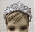 CWN-104-SILVER-CRYSTAL. WHOLESALE CROWN, CLEAR CRYSTALS ON SILVER METAL