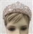 CWN-106-GOLD-CRYSTAL. WHOLESALE CROWN, CLEAR CRYSTALS ON GOLD METAL