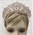 CWN-107-GOLD-CRYSTAL. WHOLESALE CROWN, CLEAR CRYSTALS ON GOLD METAL