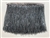 FRI-BED-107-GRAY.  Beaded Fringe - Gray Color - 6" Wide - On Gray Tape - 1 yard