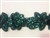 LNS-BBE-190-HUNTERGREEN.  BRIDAL BEADED LACE - HUNTER GREEN - 1.5 INCH WIDE