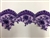 LNS-BBE-197-PURPLE.  BRIDAL BEADED TRIM - PURPLE - 3.5 INCH WIDE TULLE