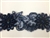 LNS-BBE-198-NAVY.  BRIDAL BEADED TRIM - NAVY - 2 INCH WIDE