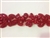 LNS-BBE-199-RED.  BRIDAL BEADED TRIM - RED - 1.25 INCH WIDE