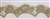 LNS-BBE-206-GOLD. BRIDAL BEADED LACE - 2 " WIDE