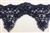 LNS-BBE-228-NAVY. Navy Bridal Lace with Exquisite Embroideries, Navy Pearls and Raised Flowers - 5 Inch Wide