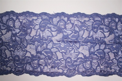 7 1/2 Wide Stretch Leavers Teal Lace Trim, Made in France, Sold by the Yard  -  Canada