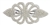 RHS-APL-1493-SILVER.  Crystal Rhinestone Applique - 6" x 3"