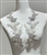 RHS-APL-W3317-AB-PAIR. AB Rhinestone Applique on a Shear White Tulle- 13" x 5" Each Piece.