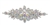 RHS-APL-422-AB.  AB Crystal Rhinestone Applique - 9" x 3"