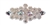 RHS-APL-478-SILVER.  Rhinestone Applique - 7 x 3 Inches