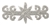 RHS-APL-571-SILVER. Hot Fix / Sew-On Clear Crystal Rhinestone Applique - 9 X 4 Inches