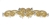 RHS-APL-736-GOLD.  CRYSTAL RHINESTONE APPLIQUE - 11" X 2.5"