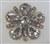 RHS-APL-M116-GOLD.  Clear Rhinestone Applique On Gold Metal - 3 Inch x 3 Inch