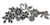 RHS-APL-P086-SILVER.  CLEAR AND SILVER ACRYLIC RHINESTONE APPLIQUE - 8.5 INCHES