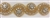 RHS-TRM-1152-GOLD.  CRYSTAL RHINESTONE TRIM - 1.5 INCH WIDE